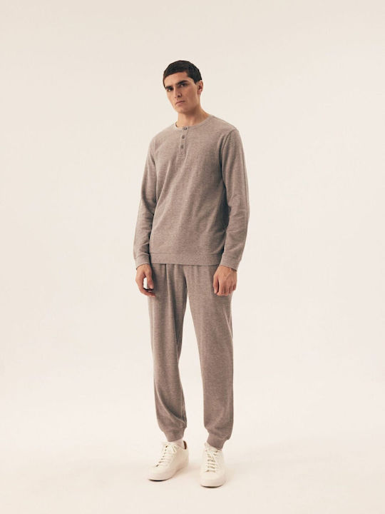 Henderson Men's Winter Pajamas Set Gray