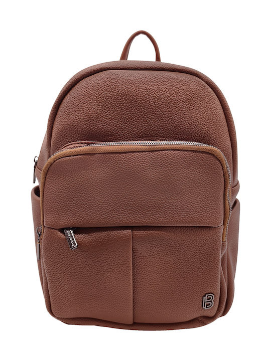 Gift-Me Leather Women's Bag Backpack Brown