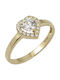 FenixJewelry Дамски Пръстен с Циркони от Злато 14K White