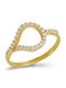 FenixJewelry Дамски Пръстен с Циркони от Злато 14K