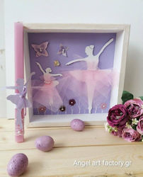 Ballerina Frame Candle Purple