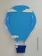 Wooden Hot Air Balloon Wall Light