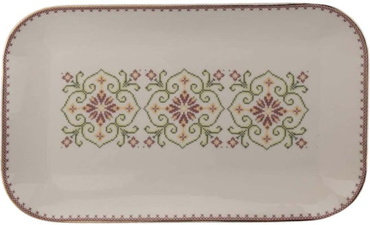 Hermia Platou de Servire din Porțelan Multicoloră 30x20buc 2buc
