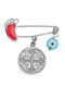 Ioannis Kosmima Child Safety Pin made of Silver for Girl