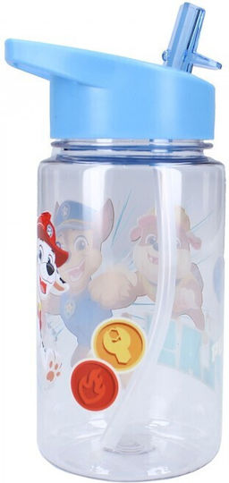 Paw Patrol Kinder Trinkflasche Paw Patrol Kunststoff mit Stroh Paw 450ml