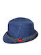 Nst Nastasia Kinderhut Fedora Stroh Blau