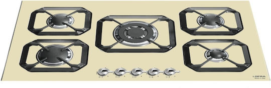 Lofra Gas Cooktop Autonomous 89.8x50.8εκ. Beige