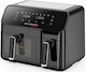 Air Fryer με Wi-Fi & Διπλό Αποσπώμενο Κάδο 8.8lt Μαύρο CS-927