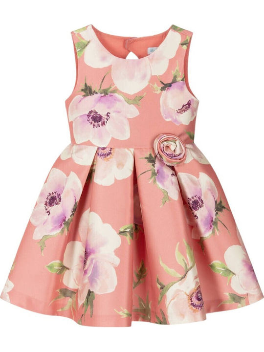Kinderkleid Ärmellos Tüll Blumen Rouge
