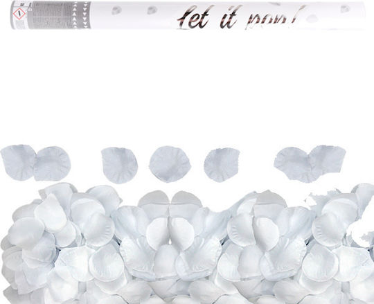Rose Petals Confetti Cannon White