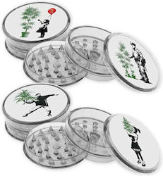 Grinder Τρίφτης Πλαστικός Banksy Leaf 60mm 3 Parts