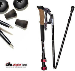 AlpinPro Athos Zpole Σπαστό Μπατόν Ορειβασίας Αλουμινίου 1τμχ Μαύρο
