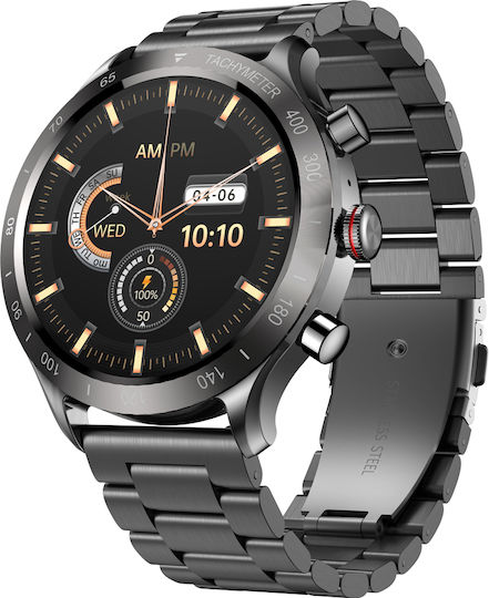 Riversong Motive 9 Max Stainless Steel Smartwatch with Heart Rate Monitor (Gray)