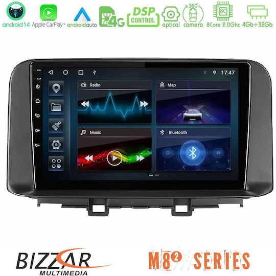 Bizzar Ηχοσύστημα Αυτοκινήτου για Hyundai Kona 2018-2023 (Bluetooth/USB/WiFi/GPS/Apple-Carplay/Android-Auto) με Οθόνη Αφής 10"