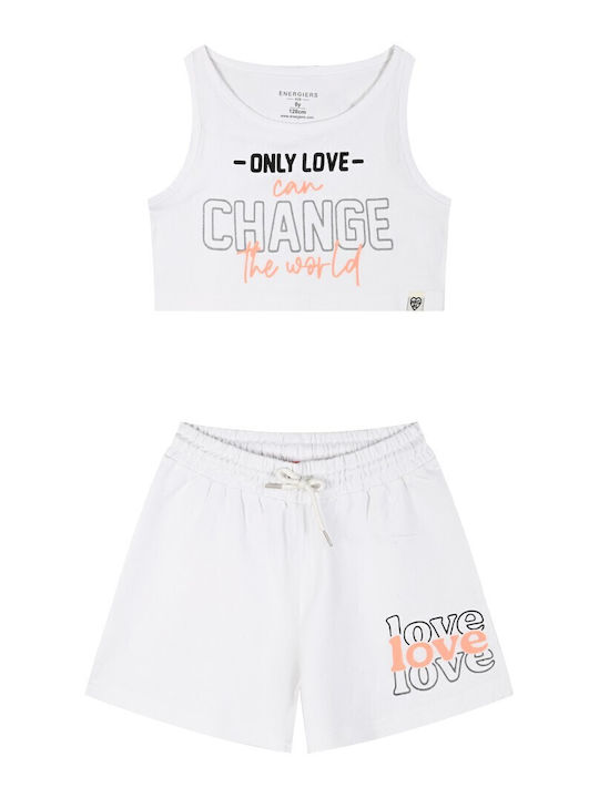 Energiers Kids' Set with Shorts Summer 2pcs Whi...