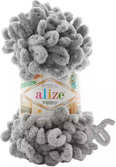 Alize Νήμα για Τσάντες Puffy Μικροπολυεστέρας 302 Γκρι 9m 100gr