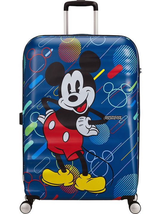 American Tourister Wavebreaker Παιδική Βαλίτσα Ταξιδίου Καμπίνας Σκληρή Mickey Future Pop με 4 Ρόδες