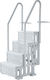 Vevor Σκάλα Πισίνας 87.4x80.8x198.5εκ. Γκρι