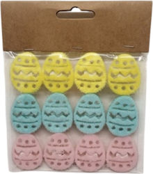 Felt Stickers Egg Shape 3.5 cm Set of 12 Pieces