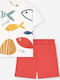 Kids' Set with Shorts Summer 2pcs Light Red