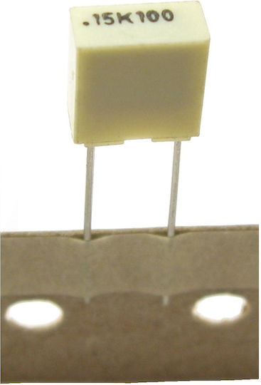 Πυκνωτής Mkt 150nf 100vdc 63vac ; 10%; Pitch:5mm; Kemet; 150nf 100vdc Πολυεστέρα Polyester Film Capacitor