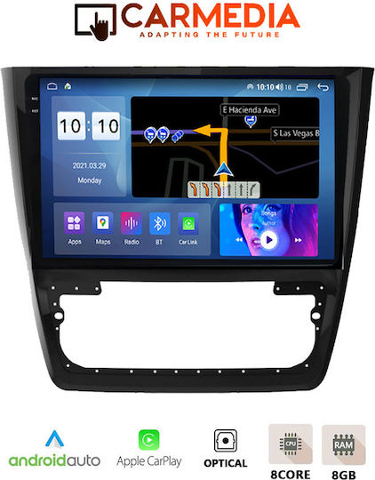 Carmedia Ηχοσύστημα Αυτοκινήτου για BMW X1 Skoda Yeti 2014 (Bluetooth/USB/AUX/WiFi/GPS/Apple-Carplay/Android-Auto) με Οθόνη Αφής 10.36"