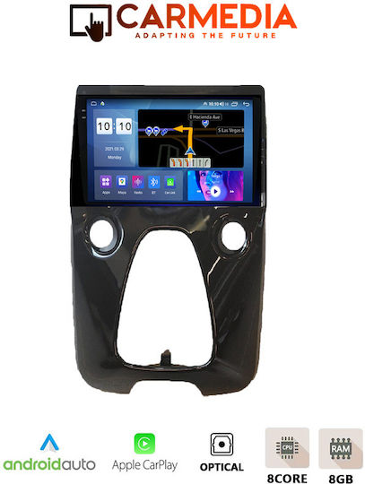 Carmedia Ηχοσύστημα Αυτοκινήτου για Peugeot 108 Toyota Aygo Citroen C1 BMW X1 2014 (Bluetooth/USB/AUX/WiFi/GPS/Apple-Carplay/Android-Auto) με Οθόνη Αφής 10.36"