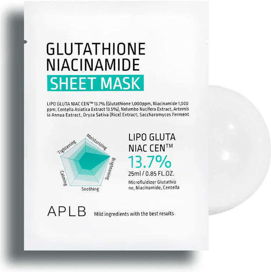 APLB Glutathione Niacinamide Sheet Sheet Mask 25ml