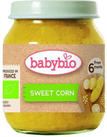 Babybio Fruit-Vegetable Puree with Flavor Sweet Corn 130gr for 6+ Months