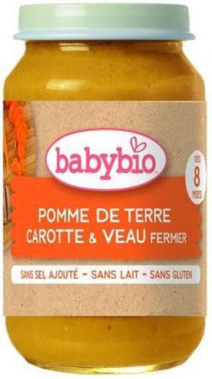 Babybio Βρεφικό Γεύμα με Γεύση Μοσχαρίσιο Κρέας 200gr για 8+ Μηνών