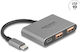 DeLock USB Hub 3 Ports USB 3.0 with USB-A Connection Gray