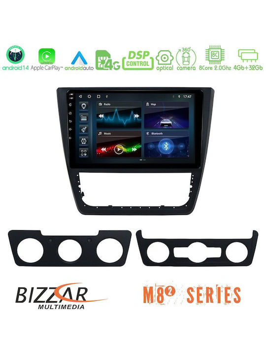 Bizzar Car Audio System for Skoda Yeti 2009 2016 (Bluetooth/USB/WiFi/GPS/Apple-Carplay/Android-Auto) with Touch Screen 10"