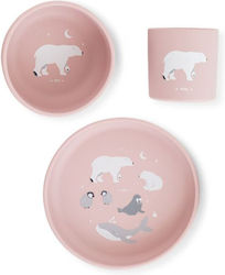 Saro Feeding Set Polar Bear made of Silicone wi...