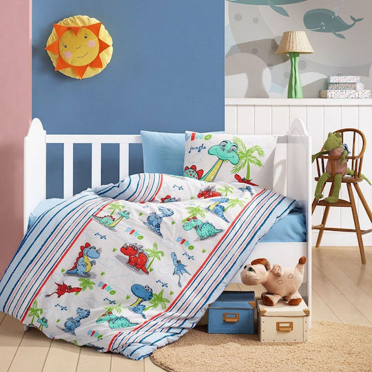 L'Εssentiel Maison Set Copertă de Pătuț cu Față de Pernă Blue 100x150cm.