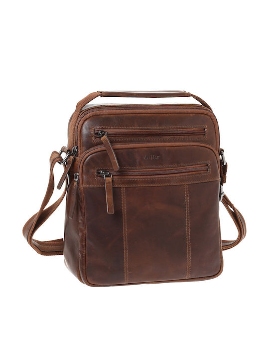 Lavor Leather Men's Bag Shoulder / Crossbody Brown