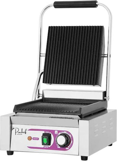 e-exoplismos Electric Commercial Sandwich Maker with Ribbed Top and Ribbed Bottom