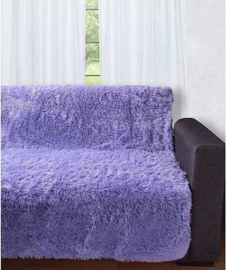 Silk Fashion 5336 Ριχτάρι Πολυθρόνας Γούνινο 145x195εκ. Μωβ