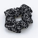 Floral Design Almond Blossom-Black Scrunchie
