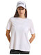 Women's Athletic Blouse Short Sleeve with Sheerness White