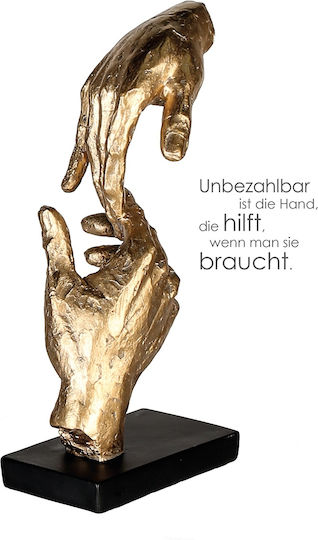 ArteLibre Raumdekoration Two Hands aus Metallisch 13.5x8x29cm 1Stück