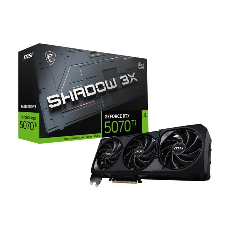 MSI GeForce RTX 5070 Ti 16GB GDDR7 Shadow 3X OC Κάρτα Γραφικών