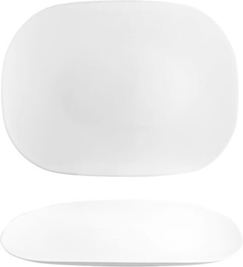 Servierplatte Quadratisch Glas Weiß 35x25cm 1Stück