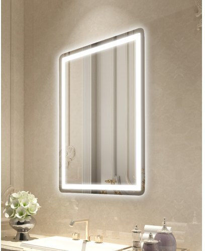 Vevor DDJXJ6080CM3OZOQJV2 Καθρέπτης Led από Πλαστικό 60x80cm Λευκός