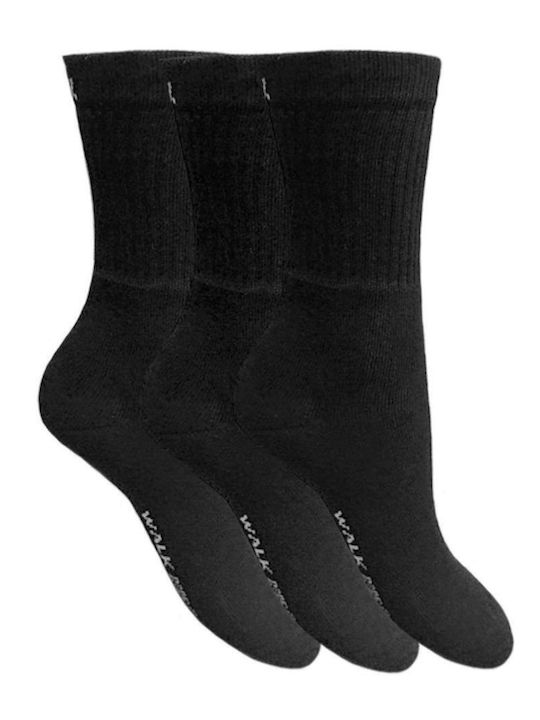 Set of 3 Pairs of Black Walk Athletic Socks