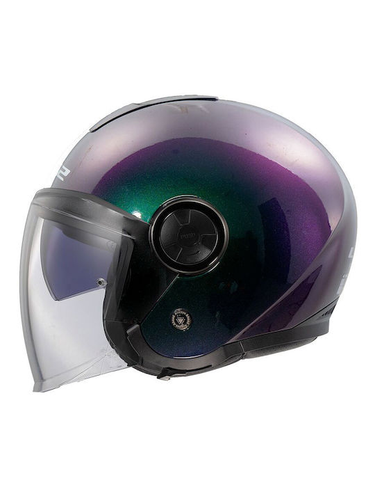 LS2 Classy OF620 Chameleon Purple Motorcycle He...