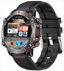 Smartwatch Lg78 Pro Ip68 Αδιάβροχο Οξυγόνο Αίματος Θερμοκρασία Σώματος Σπορ Μαύρο Μαύρo Πλαστικό Σιλικόνη Android Ios