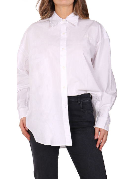 Women's Long Sleeve Shirt White - Purple - Orange