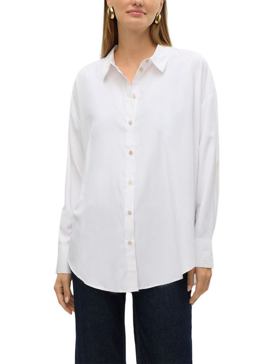 Vero Moda Nora Langärmelig Damen Hemd Bright Wh...