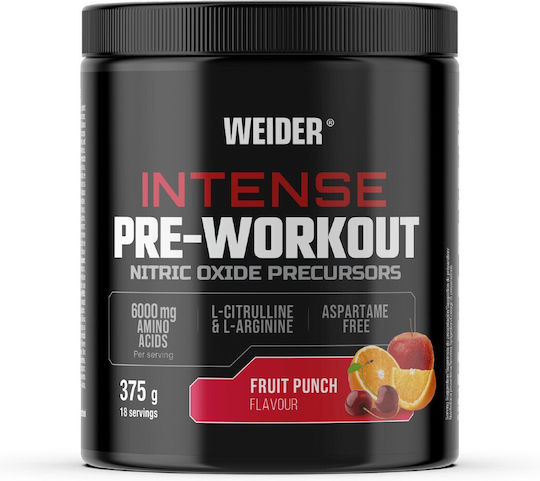 Weider Intense Pre Workout Ειδικό Συμπλήρωμα Διατροφής 375gr Fruit Punch