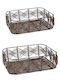 ArteLibre Decorative Basket Wicker Brown